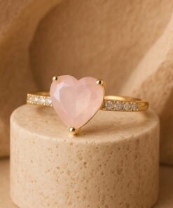 Endless Tenderness Heart Ring in Rose Quartz