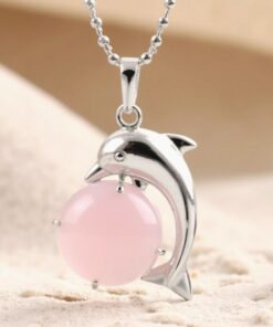 Dolphin Energy Pendant in Natural Stone