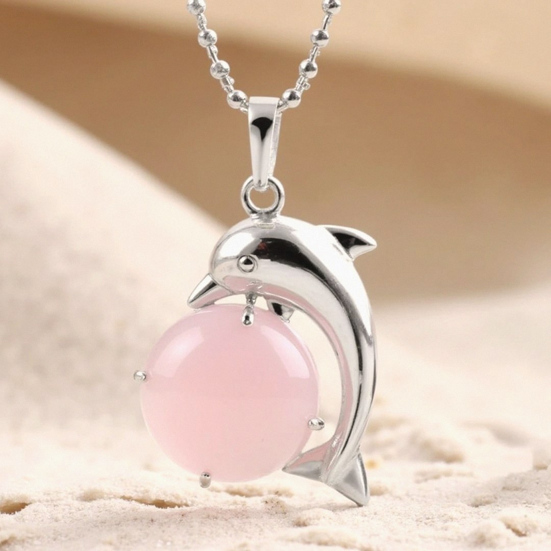 Dolphin Energy Pendant in Natural Stone