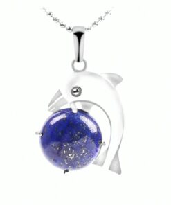 Dolphin Energy Pendant in Natural Stone