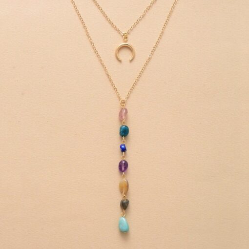 Double Necklace "Cascade of the 7 Chakras"