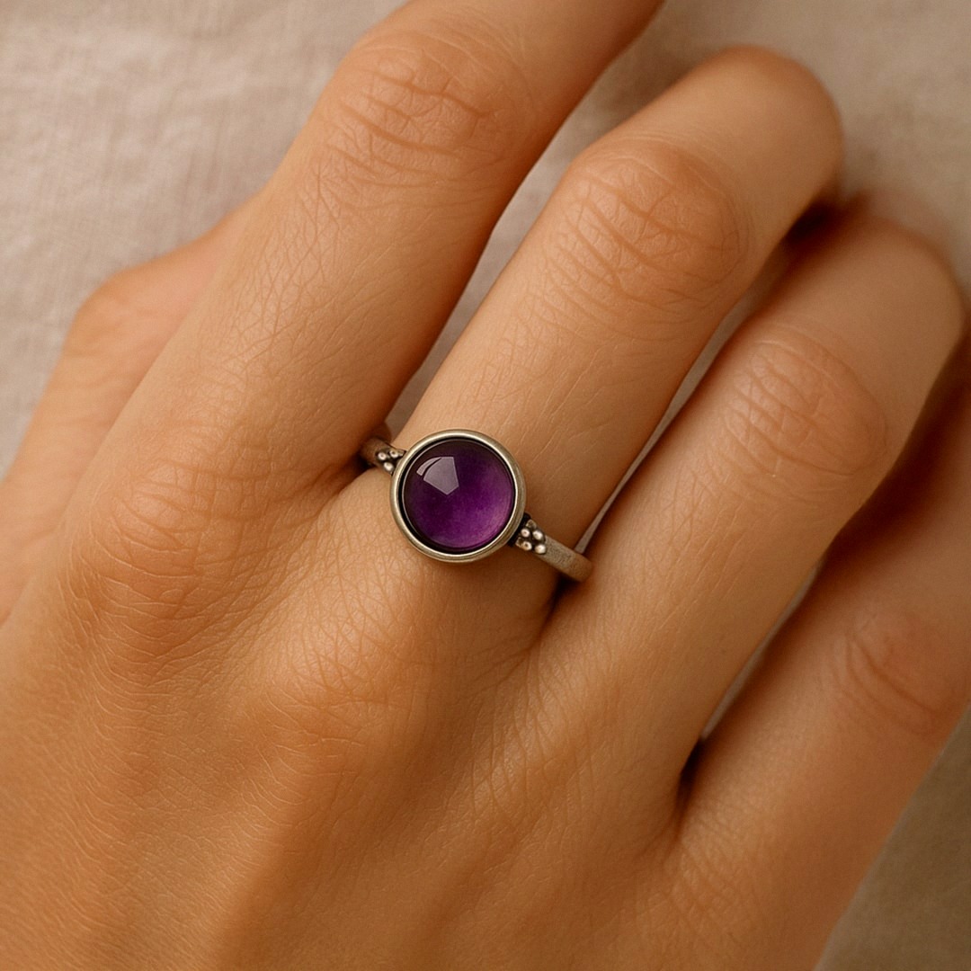 Aura of Peace Amethyst Ring