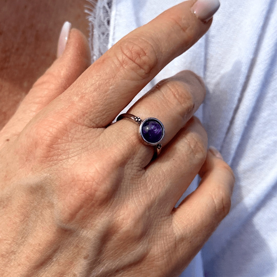 Aura of Peace Amethyst Ring