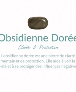 Golden Obsidian 'Protection & Abundance' Stone