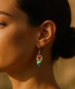 Harlequin Jasper Earrings - Unique Gemstone Jewellery Australia