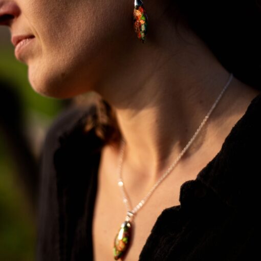 Harlequin Jasper Earrings - Unique Gemstone Jewellery Australia