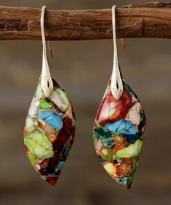 Harlequin Jasper Earrings - Unique Gemstone Jewellery Australia