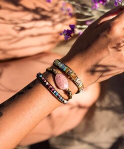 Heart Healing Rhodochrosite Wrap Bracelet