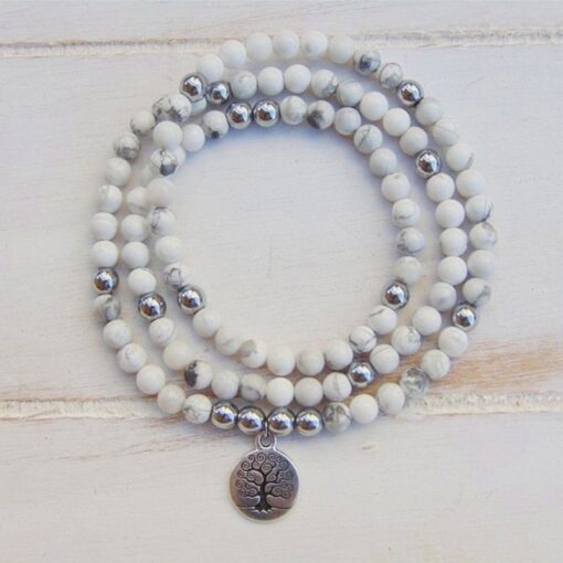 Women's Wellness Howlite Mala Bracelet
