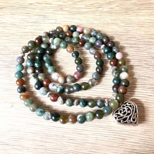 Energy Light Bracelet Mala in Indian Agate