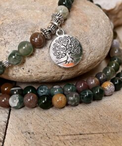 Energy Light Bracelet Mala in Indian Agate