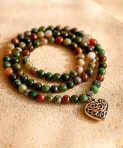 Energy Light Bracelet Mala in Indian Agate