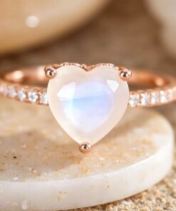 Adjustable "Goddess Heart" Moonstone Ring