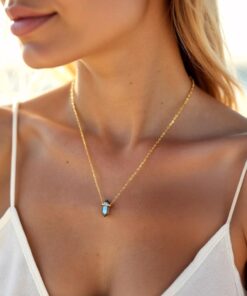 Inner Harmony Point Pendant in Natural Stones