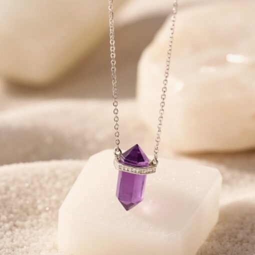 Inner Harmony Point Pendant in Natural Stones