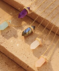 Inner Harmony Point Pendant in Natural Stones