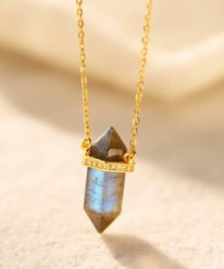 Inner Harmony Point Pendant in Natural Stones