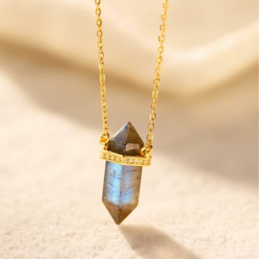Inner Harmony Point Pendant in Natural Stones