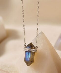 Inner Harmony Point Pendant in Natural Stones