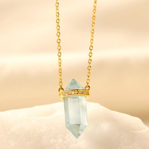 Inner Harmony Point Pendant in Natural Stones