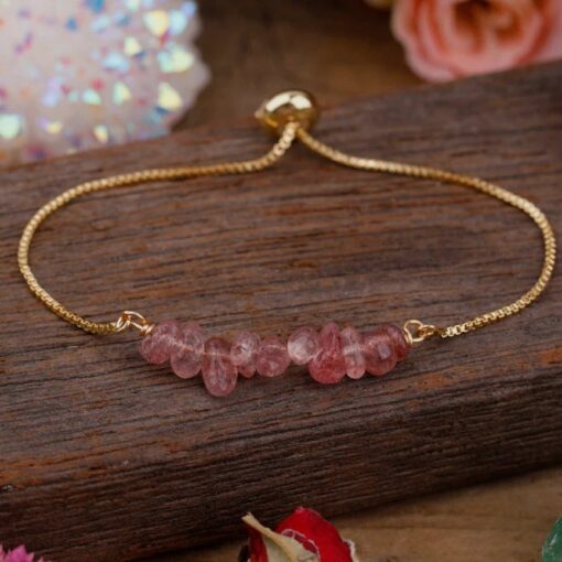 Natural Irregular Stone Fin Bracelet - Unique Handmade Jewelry