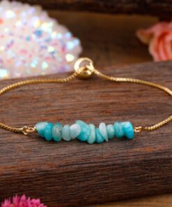 Natural Irregular Stone Fin Bracelet - Unique Handmade Jewelry