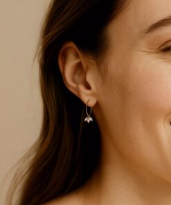 Orelia Gold-Plated Zircon Hoop Earrings