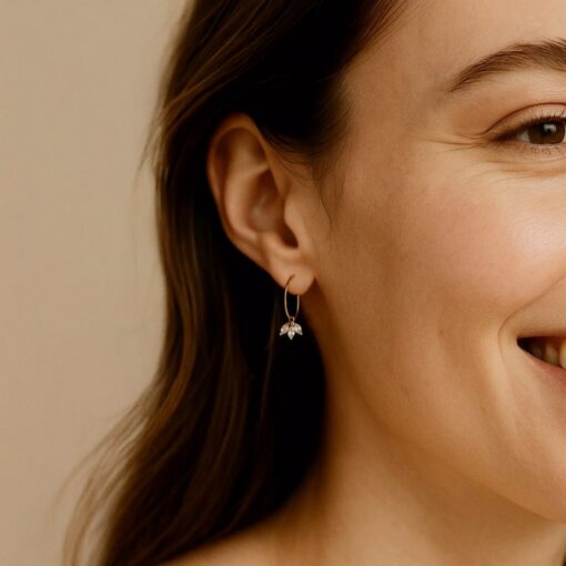 Orelia Gold-Plated Zircon Hoop Earrings