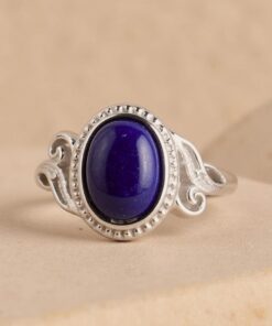 Adjustable "Celestial Harmony" Ring in Lapis Lazuli