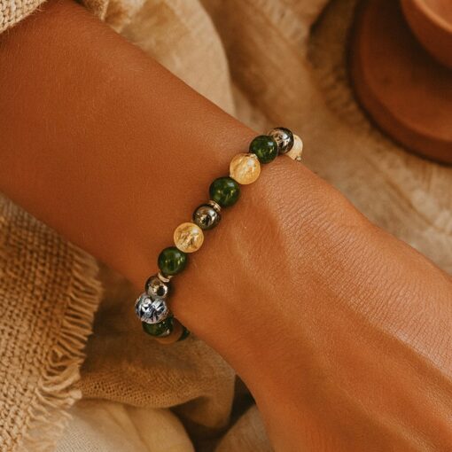 Premium "Supreme Chance" Bracelet in Jade, Citrine & Hematite