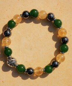 Premium "Supreme Chance" Bracelet in Jade, Citrine & Hematite
