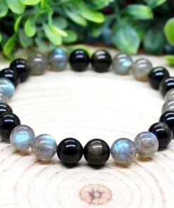Spiritual Refuge Bracelet in Labradorite & Gold Obsidian