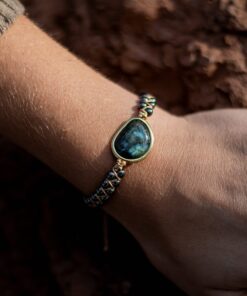 Labradorite & Hematite 'Celestial Eye' Bracelet