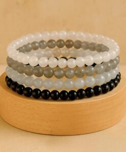 Inner Strength & Protection Set with Labradorite, Moonstone, Aquamarine & Black Tourmaline