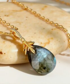 Celestial Shield Labradorite Pendant