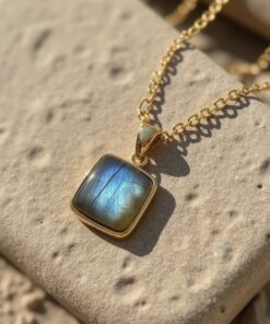 Labradorite Light Shield Pendant - Unique Gemstone Jewelry