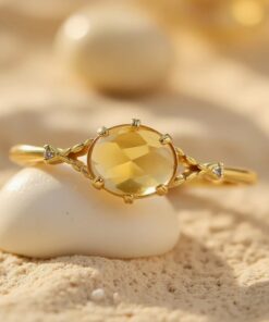 Joyful Ray Citrine Ring