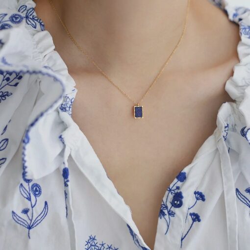 "Harmonie Céleste" Lapis Lazuli and Gold-Plated Jewelry Set