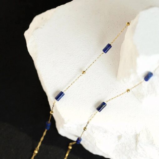"Harmonie Céleste" Lapis Lazuli and Gold-Plated Jewelry Set