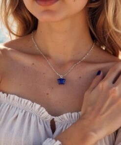 Lapis Lazuli Star Pendant - Handmade Jewellery Australia