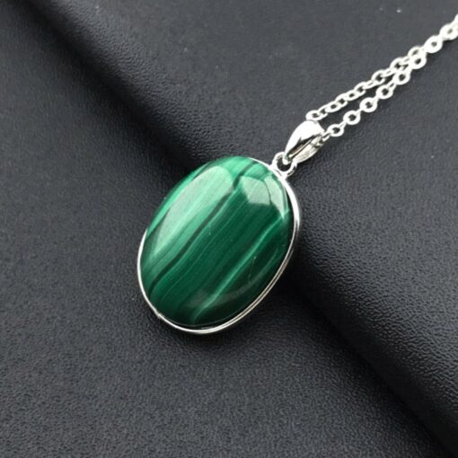 Malachite Healing Pendant - Natural Stone Jewelry