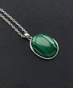 Malachite Healing Pendant - Natural Stone Jewelry
