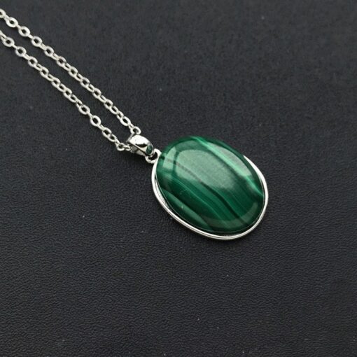 Malachite Healing Pendant - Natural Stone Jewelry