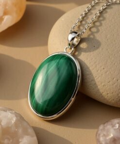 Malachite Healing Pendant - Natural Stone Jewelry