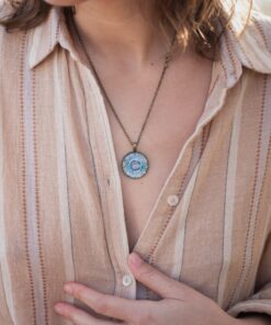 Mandala Pendant - Bronze or Silver Colour