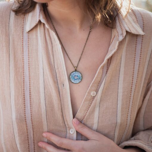 Mandala Pendant - Bronze or Silver Colour