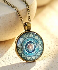 Mandala Pendant - Bronze or Silver Colour