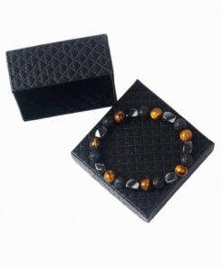 Triple Protection Bracelet in Lava Stone, Tiger Eye & Hematite