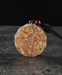 Metatron Power Orgonite Pendant in Obsidian & Garnet