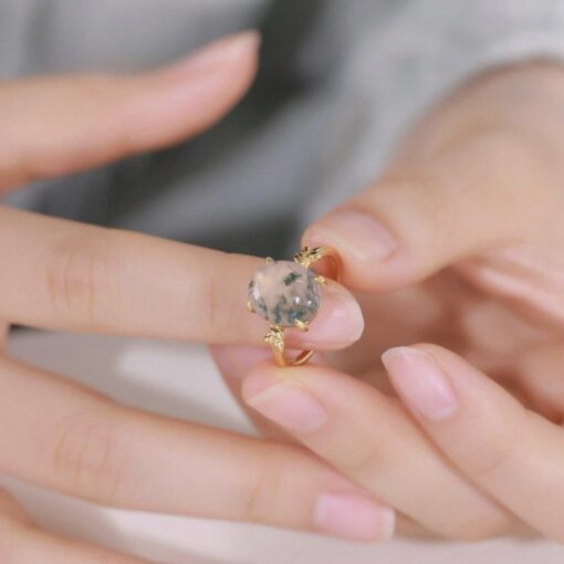 Enchanted Forest Moss Agate Ring
